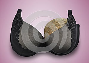 One breast breast cancer concept half empty bra after amputation