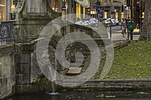 One of the bridges in the area of KÃ¶nigsallee, Dusseldorf, Germany.