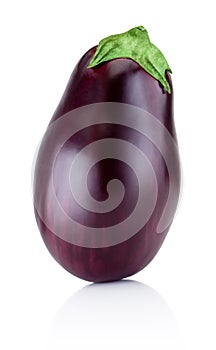 One brinjal isolated on white background