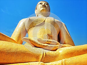 One of the Buddha statues in Singburi province, Thailand.