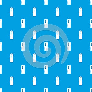 One candle pattern seamless blue