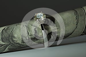 One carat diamond ring photo