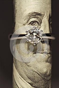 One carat diamond ring photo