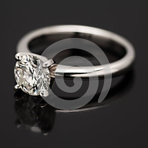 One Carat Diamond Solitaire. photo