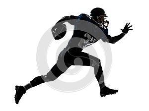 american football player man running silhouette photo