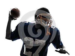 Quarterback american throwing football player man silhouette photo