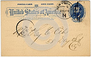 One cent postcard a