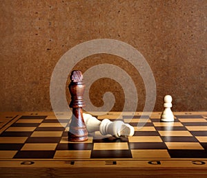 One chess king dominating another