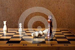 One chess king dominating another