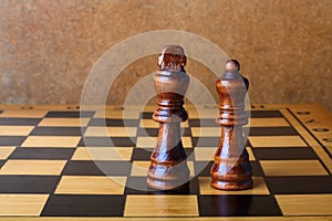 One chess king dominating another