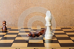 One chess king dominating another