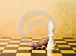 One chess king dominating another