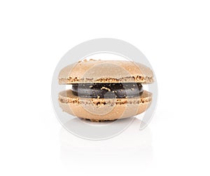 French macaron isolated on white