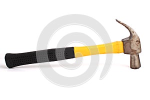 One claw hammer isolated on a plain white