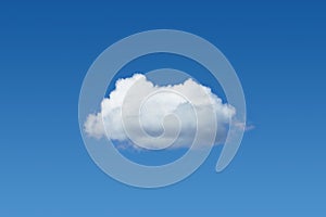 One cloud among blue sky