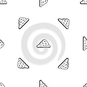 One cloud pattern seamless black