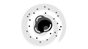 one color mole glyph icon animation