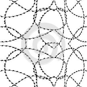 One Color Seamless Barbwire Background