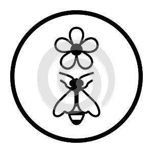 One color vector icon: pesticide-free food