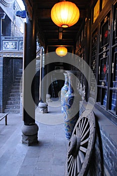 One corner of the courtyard in Pingyao