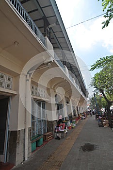 One corner fruit hawker stalls around Pasar Gede Surakarta