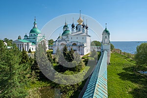 One of the corners in the Spaso-Yakovlevsky monastery in the city of Rostov, Yaroslavl region