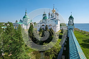 One of the corners in the Spaso-Yakovlevsky monastery in the city of Rostov, Yaroslavl region