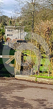 One of the cottages in Downham Lancashire in the winter