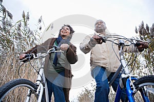 One couple cycling