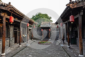 One of the courtyards of a Government building in the ancient city of Pingyao, Shanxi province, China
