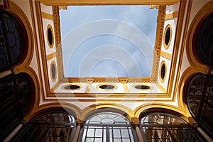 One of the courtyards of Reales Alcazares in Sevilla photo