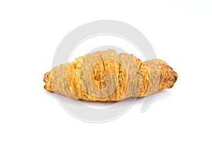 one croissant on white background