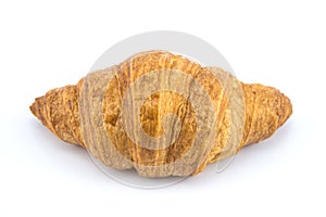 one croissant on white background