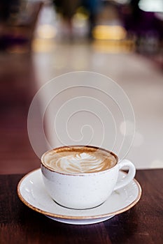 One cup of cappuccino. photo