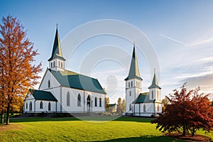 One of Dalarna\'s finest buildings is the Stora Tuna church. photo