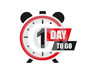 One day icons to go last countdown icon. Days go sale price offer promo deal timer, day only â€“ vector