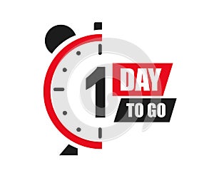 One day icons to go last countdown icon. Days go sale price offer promo deal timer, day only â€“ vector