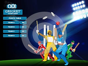 One Day International Cricket Championship Poster Design