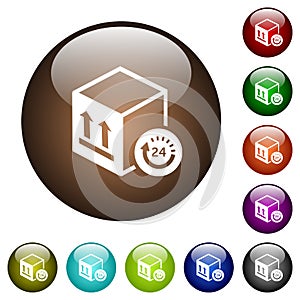 One day package delivery color glass buttons