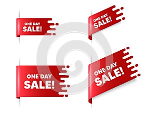 One day Sale. Special offer price sign. Vector
