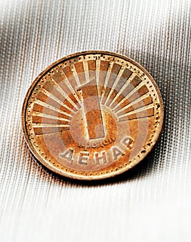 One denar coin of Macedonia