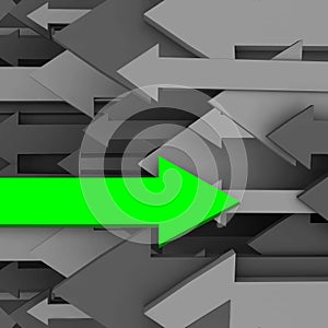 One Different Arrow Opposite Direction of Group