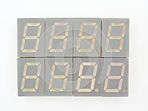 One digit seven segments led display.