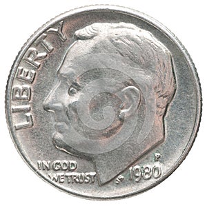 One dime coin