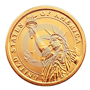 One dollar coin.