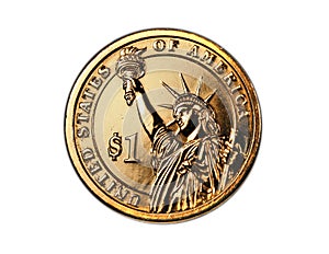 One dollar coin photo