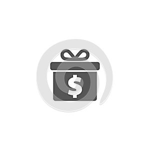 One dollar gift icon