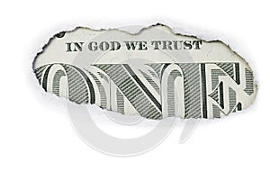 One Dollar In God We Trust photo