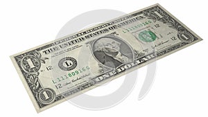 One dollars isolated on white background