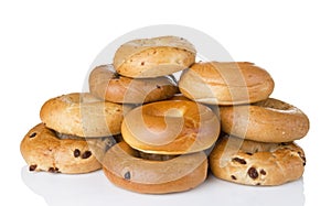 One Dozen Fresh Baked Bagels In Variety Of Flavors photo